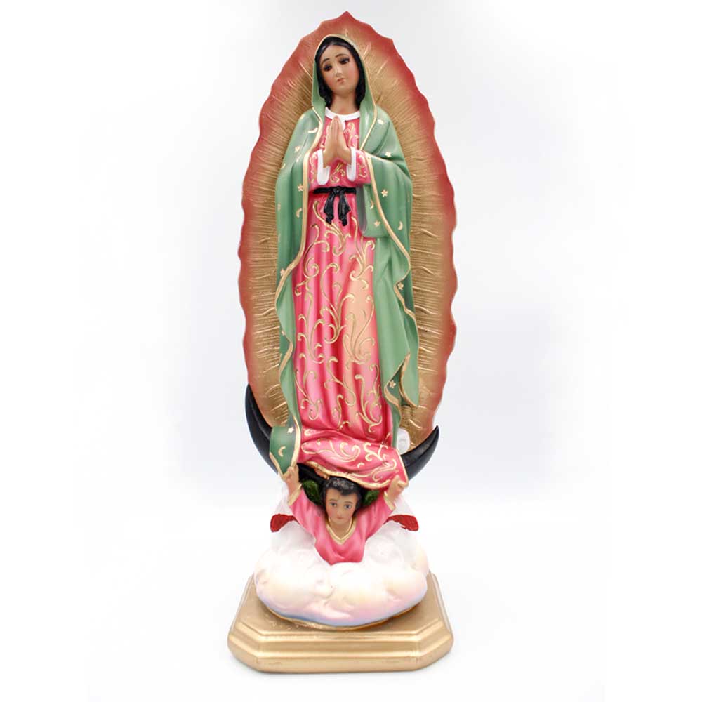 Vírgen de Guadalupe resina color 40 cm.